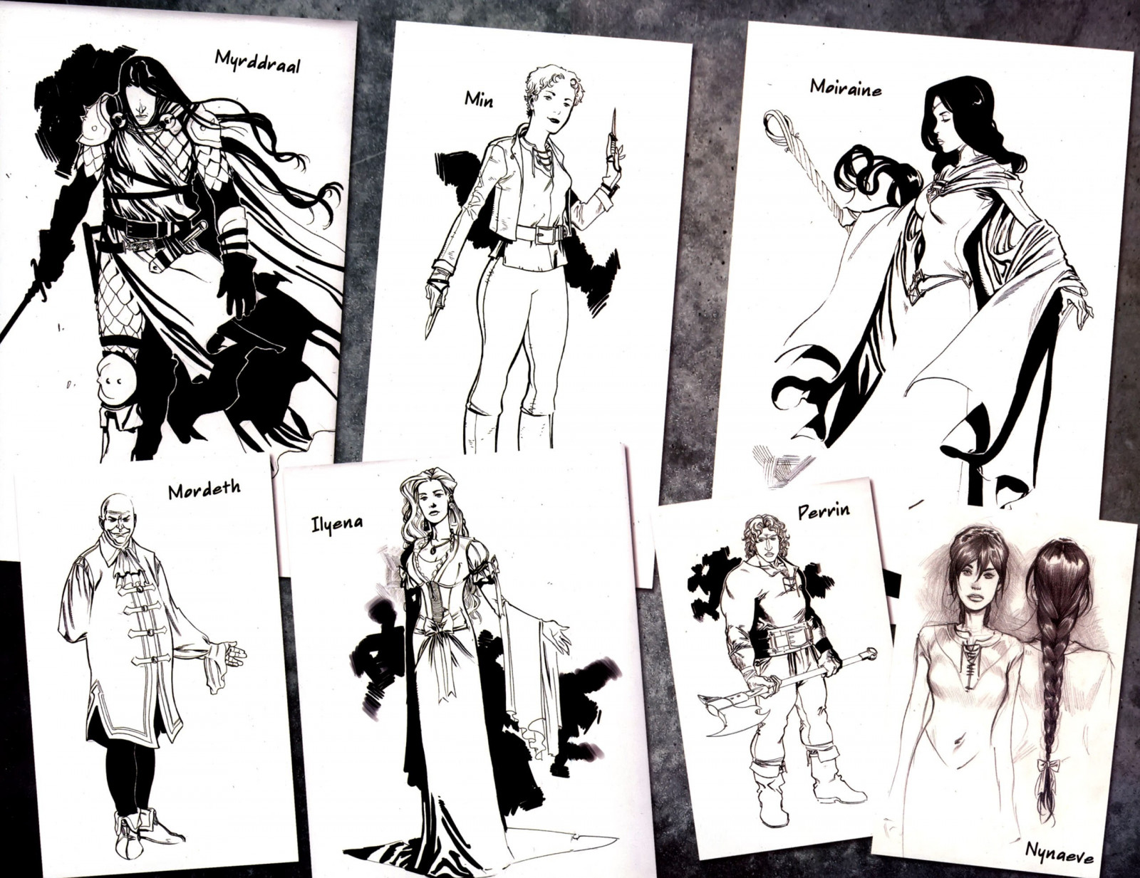 výkres, ilustrace, kreslená pohádka, vzor, Koncepce umění, komiks, Kolo času, skica, comics umělec, komiks, kostýmy