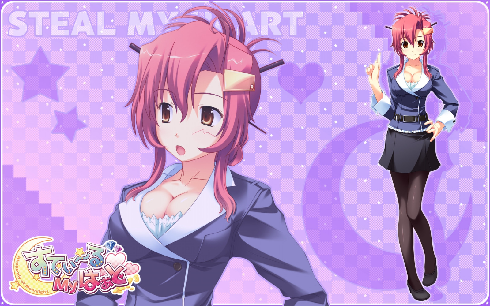 ilustrace, anime, kreslená pohádka, sukně, dívka, prst, gesto, mangaka, ukrást mé srdce