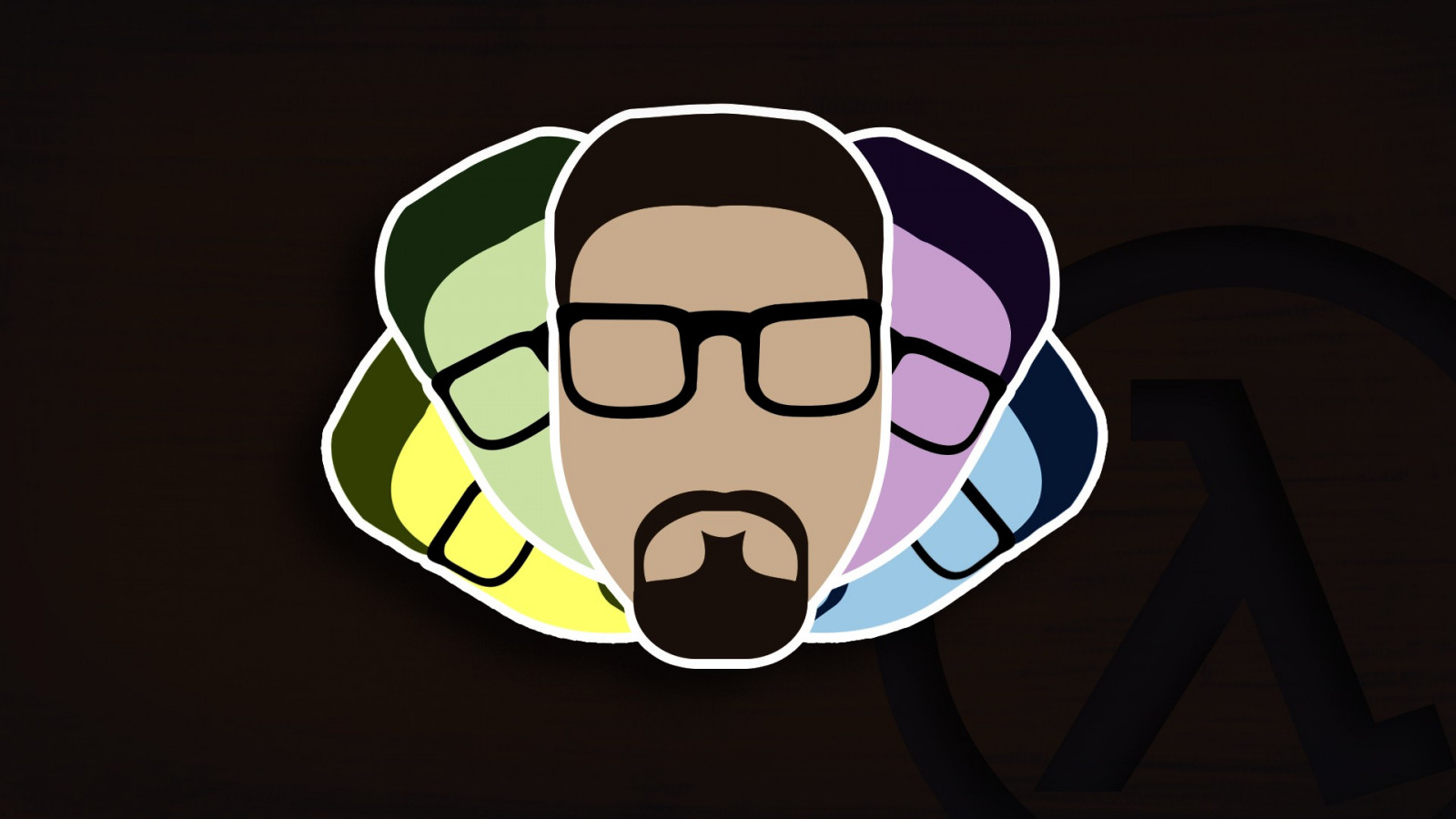 ilustrace, brýle, kreslená pohádka, Poločas rozpadu, Gordon Freeman, hlava, UMĚNÍ, chladný