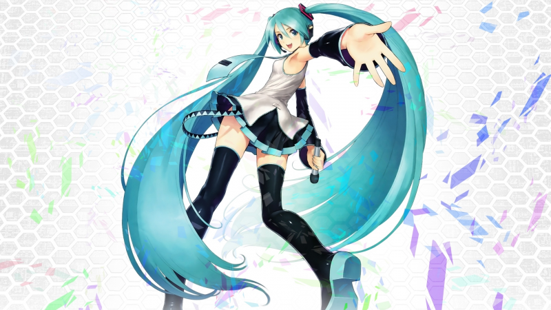 Vocaloid, Hatsune Miku, илюстрация, аниме, карикатура, бедрото върхове