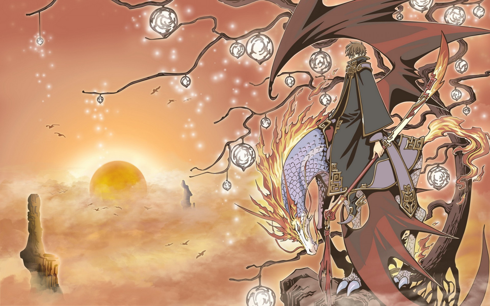 ilustrace, drak, komiks, mytologie, Tsubasa Reservoir Chronicle, Li Syaoran, Snímek obrazovky, fiktivní postava