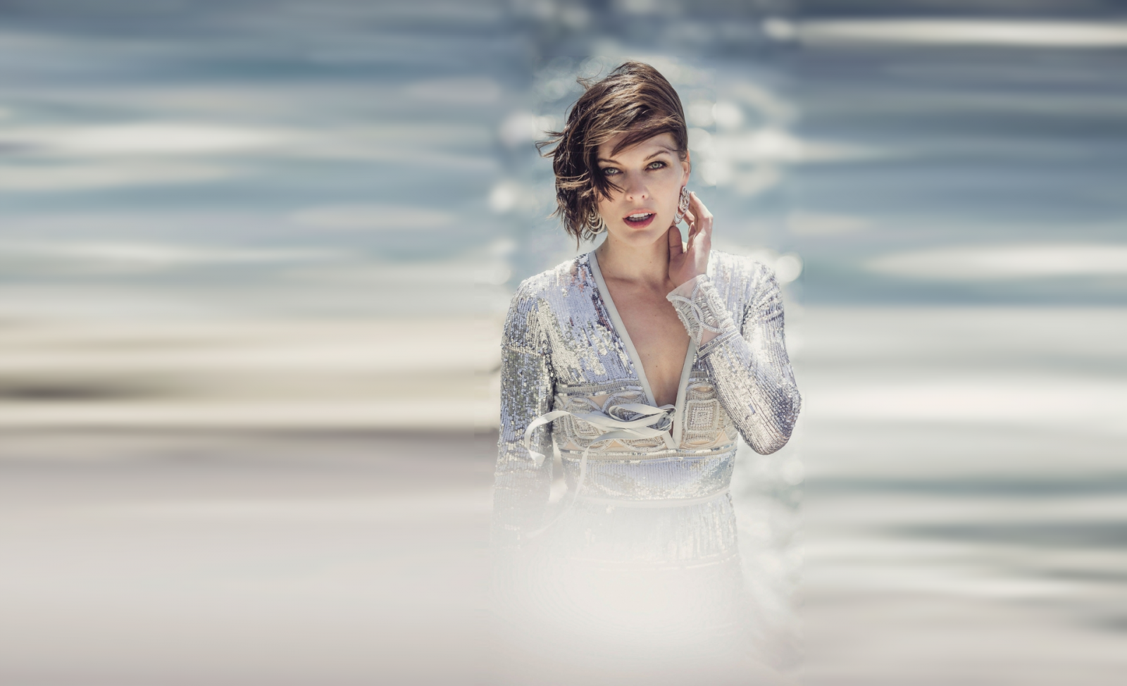 model, portrét, Milla Jovovich, herečka, šaty, jaro, krása, žena, nevěsta, fotografie, portrétní fotografie, focení