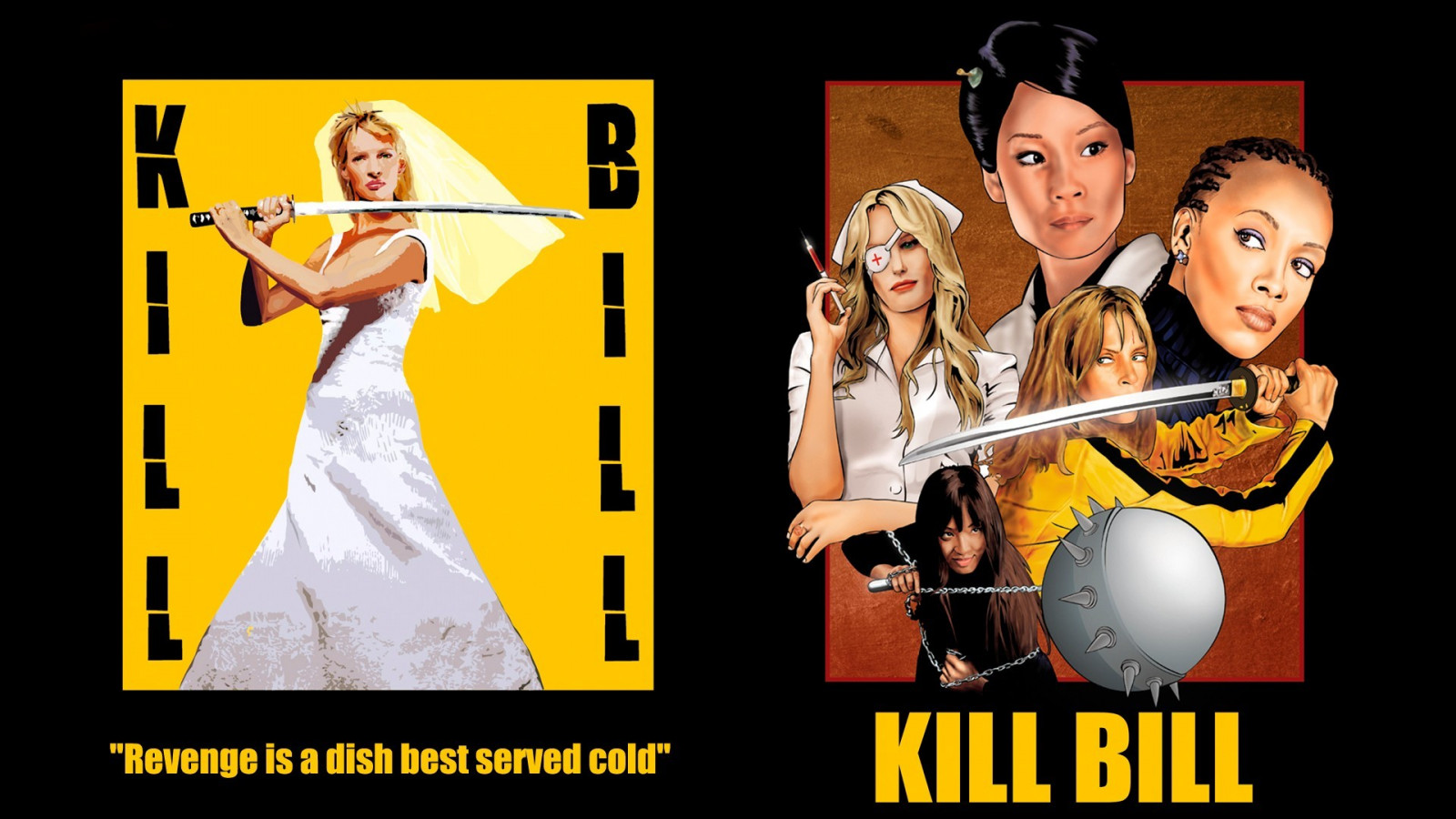 filmy, kreslená pohádka, plakát, značka, nevěsty, kill Bill, 1920x1080 px, kryt alba