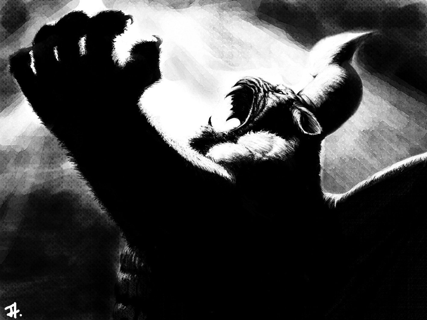 bianca, nero, monocromo, frenetico, Kentaro Miura, Zodd, mano, oscurità, Immagine, bianco e nero, fotografia in bianco e nero