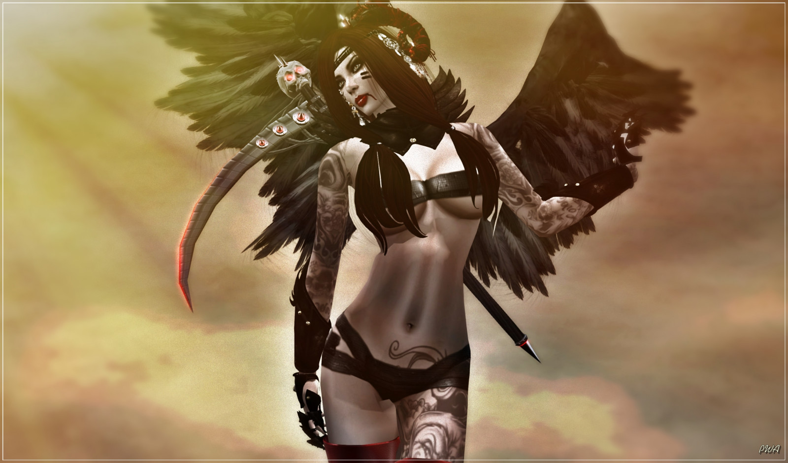 Photoshop, model, Čína, anime, asijský, šaty, kód, móda, avatar, emoce, mytologie, gejša, UMĚNÍ, národní, mygearandme, Italia, sexy, design, digitální, SL, kostým, křídlo, druhý život, flickrstruereflection1, flickrsfinestimages1, formální, Snímek obrazovky, thisphotorocks, creativemindsphotography, powerofart, počítač tapeta, fiktivní postava, žena bojovník, parodie, d sir, desir