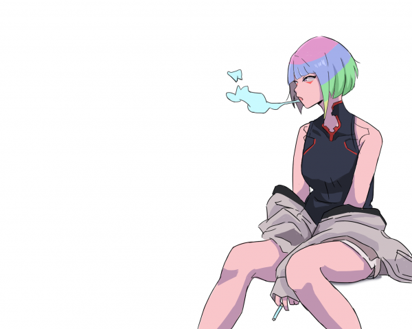 anime girls,portrait display,cyber,Cyberpunk edgerunners,Cyberpunk 2077,Lucyna Kushinada Cyberpunk Edgerunners