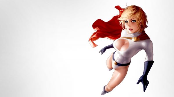 illustration,simple background,anime,cartoon,DC Comics,Supergirl