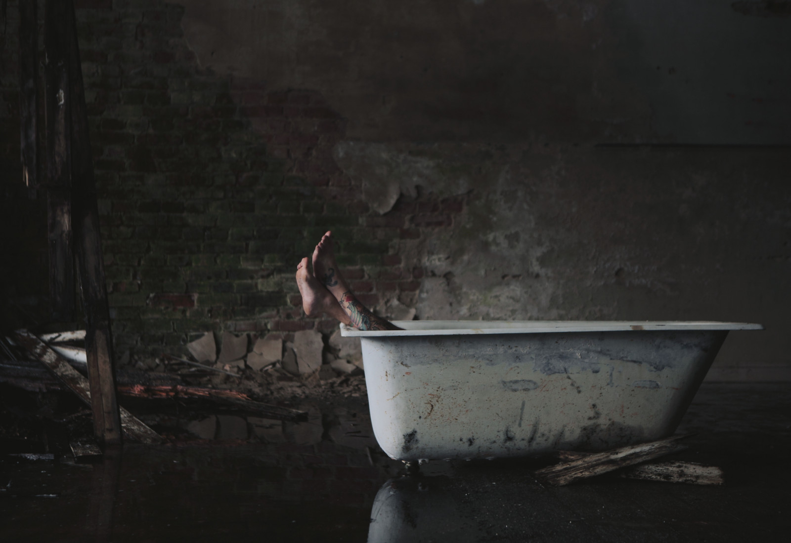 voda, opuštěný, odraz, Nohy, Kánon, vana, Sverige, 5, tma, d, vergivna, platser, vergivet, notyourusualstilllife, badkar