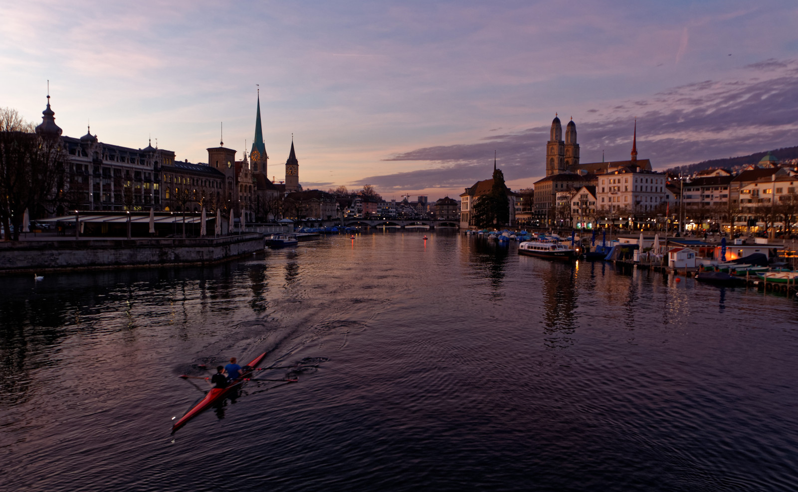 Wallpaper sports, boat, sunset, sea, city, cityscape, night