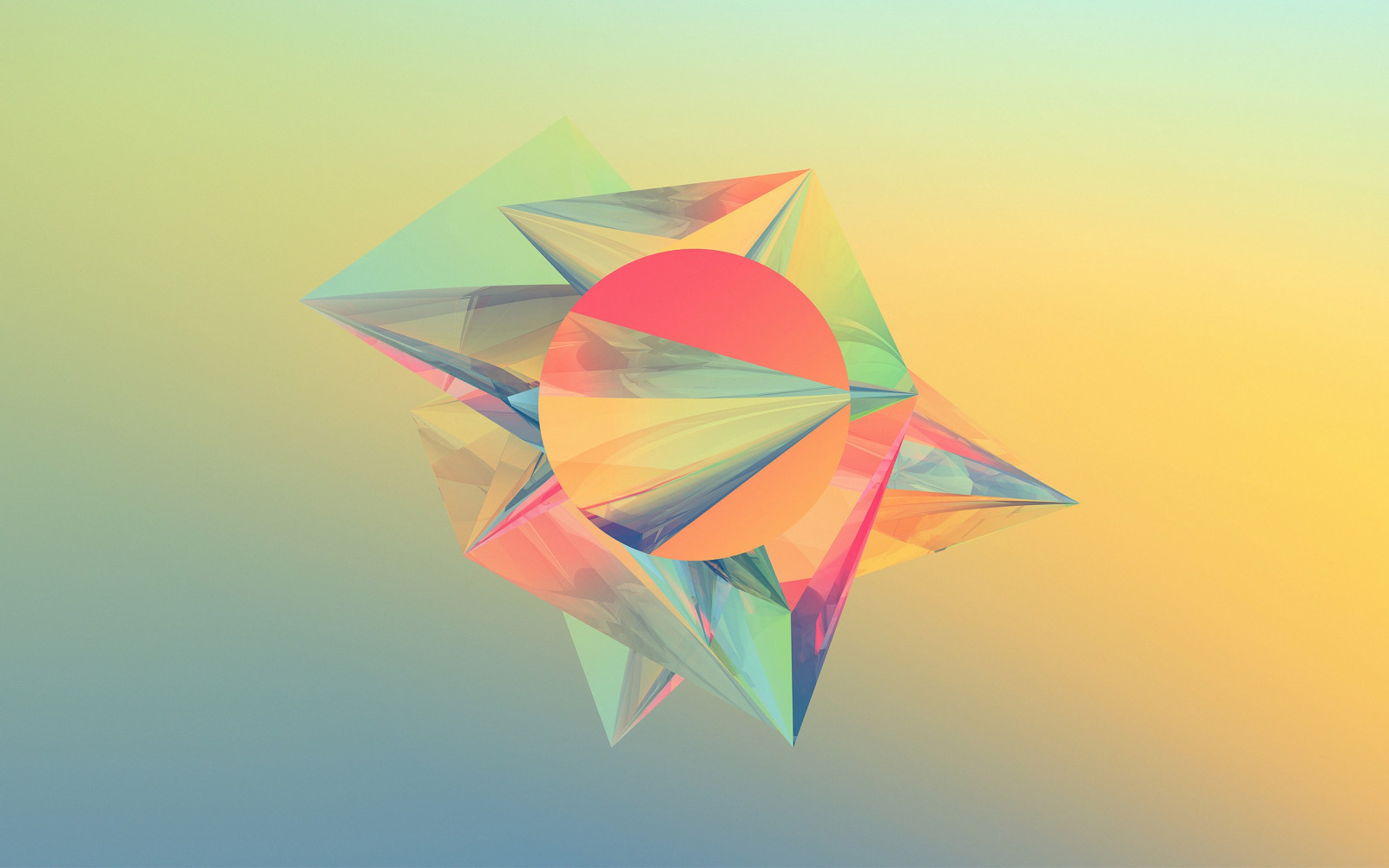 Wallpaper : illustration, digital art, symmetry, triangle, geometry ...