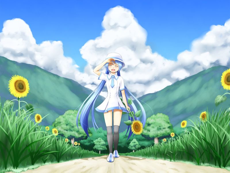 illustration, anime, Vocaloid, Hatsune Miku, flower, jungle illustration, anime, Vocaloid, Hatsune Miku, flower, jungle
