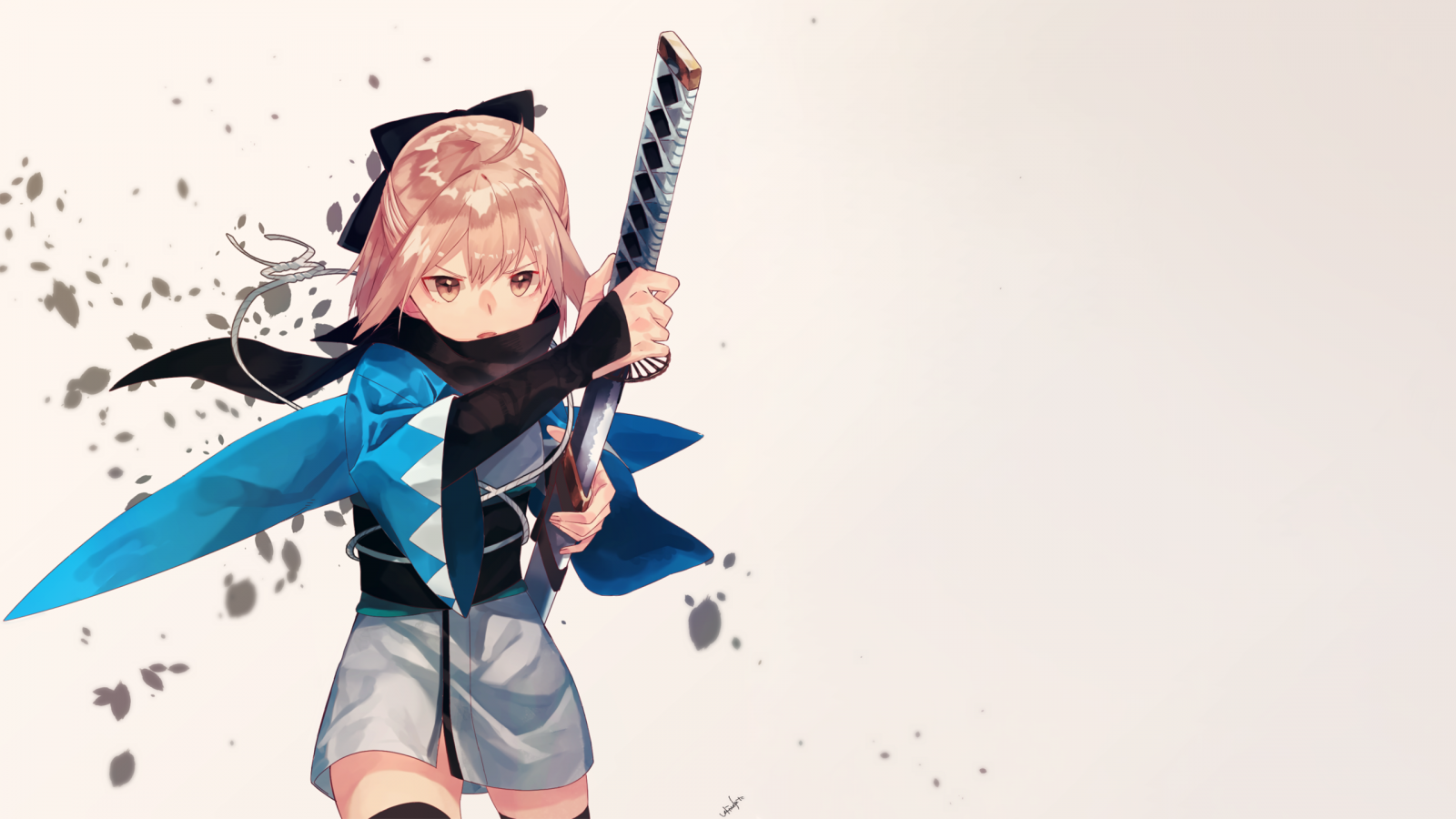 illustration, anime, tegneserie, katana, sværd, Fate Series, samurai, Sakura Sabre, tøj, kostume