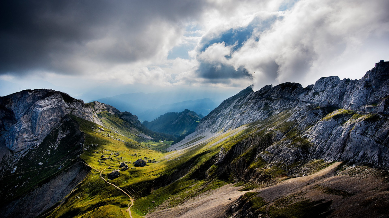 пейзаж, планини, хълм, рок, природа, небе, облаци, хълмове, стръмна скала, HDR, долина, планински проход, пустиня, път, Алпи, ходене, плато, хребет, облак, планина, приключение, атмосферно явление, планинските релефни форми, релеф, географска характеристика, планинска верига, метеорологично явление, падна