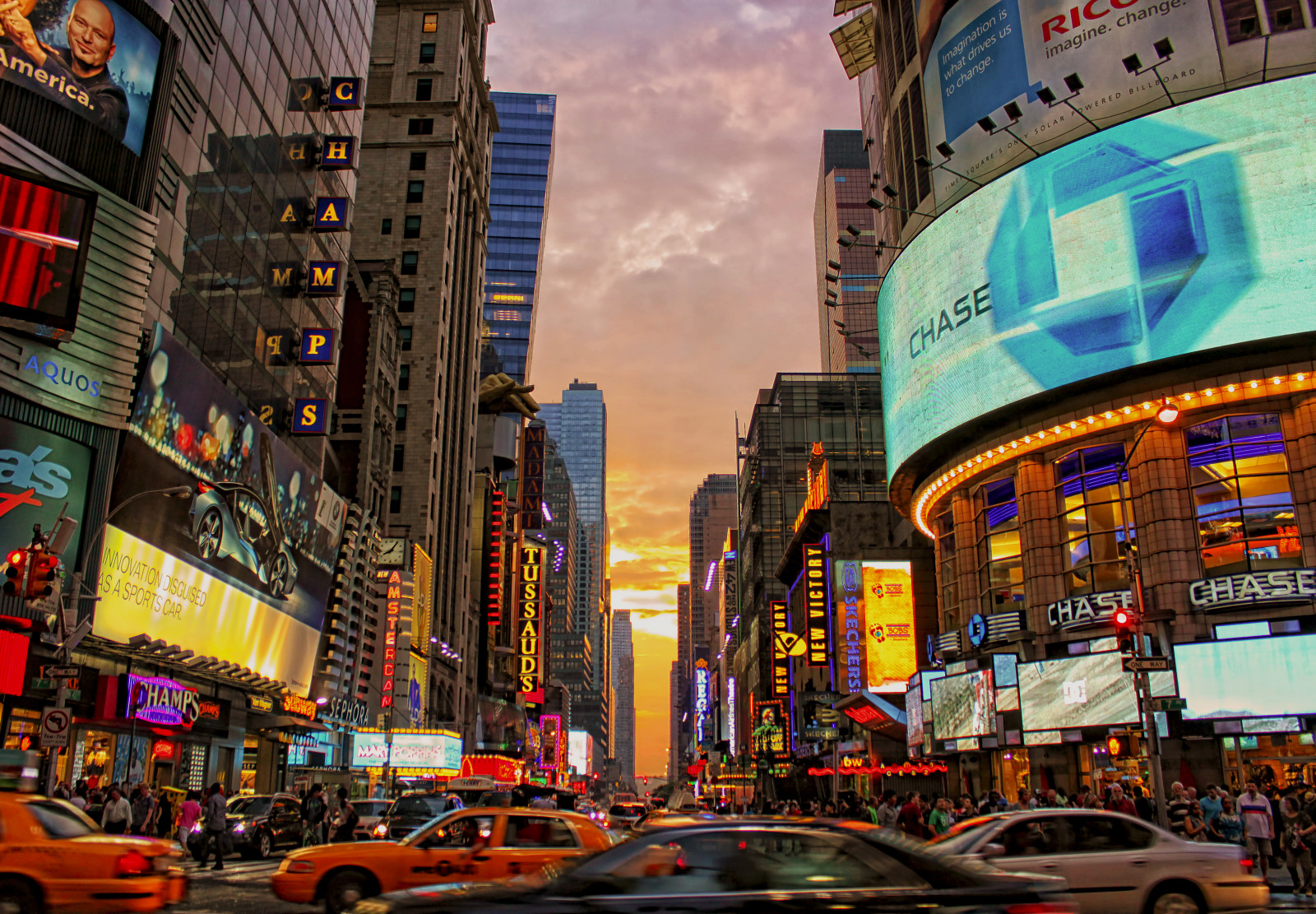 auto, nyc, New York City, západ slunce, slunce, ny, newyork, západ, cars, panoráma, mrakodrap, Kánon, budovy, eos, rebel, světla, Řídit, řidičský, provoz, soumrak, Manhattan, Broadway, mezník, ikona, midtown, Times Square, gothamist, dSLR, Theatre District, Garyburke, Klingon65, T1i, canoneosrebelt1i