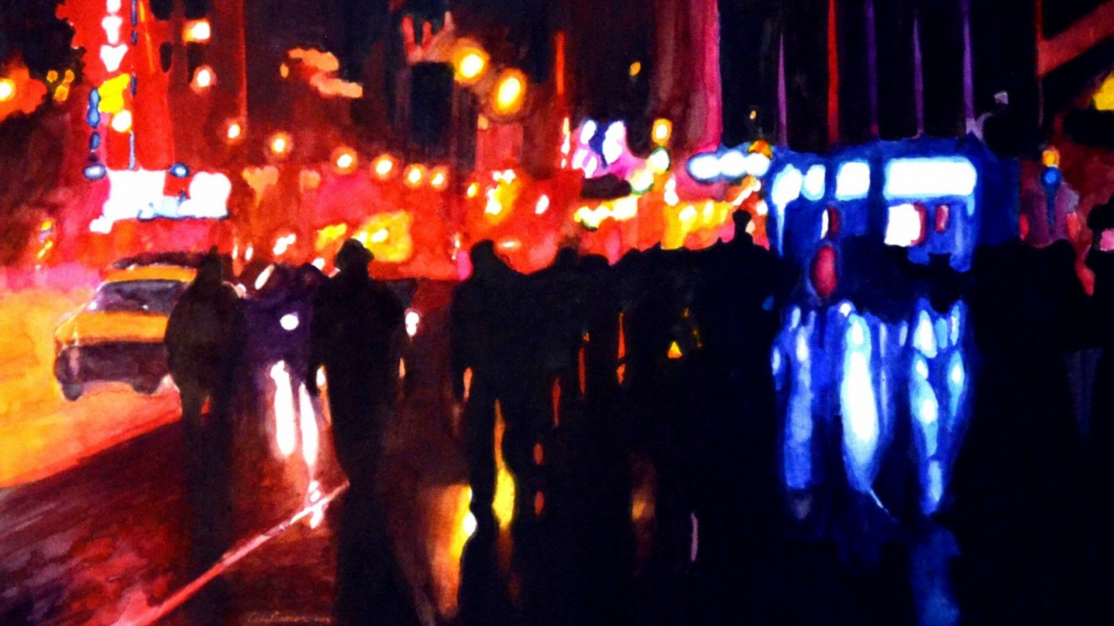 notte, fuoco, nightlive, folla, discoteca