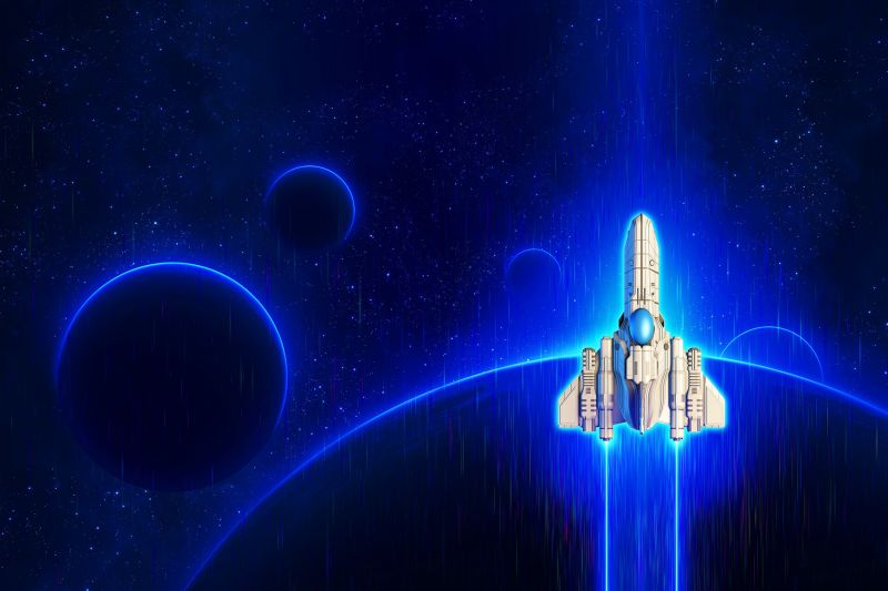 prostor, umělecká díla, sci-fi, planeta, kosmická loď