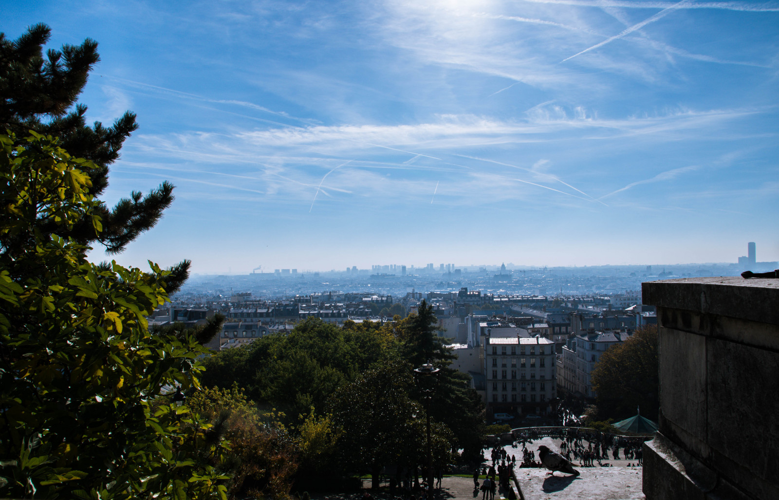slunečnímu záření, krajina, moře, město, panoráma města, kopec, nebe, panoráma, večer, ráno, pobřeží, horizont, Francie, Paříž, soumrak, Montmartre, dovolená, mrak, strom, hora, kostn rer, umění, euorpe, umělci, streetsofparis, paris18earrondissement, ledefrance, Frankrike, fr