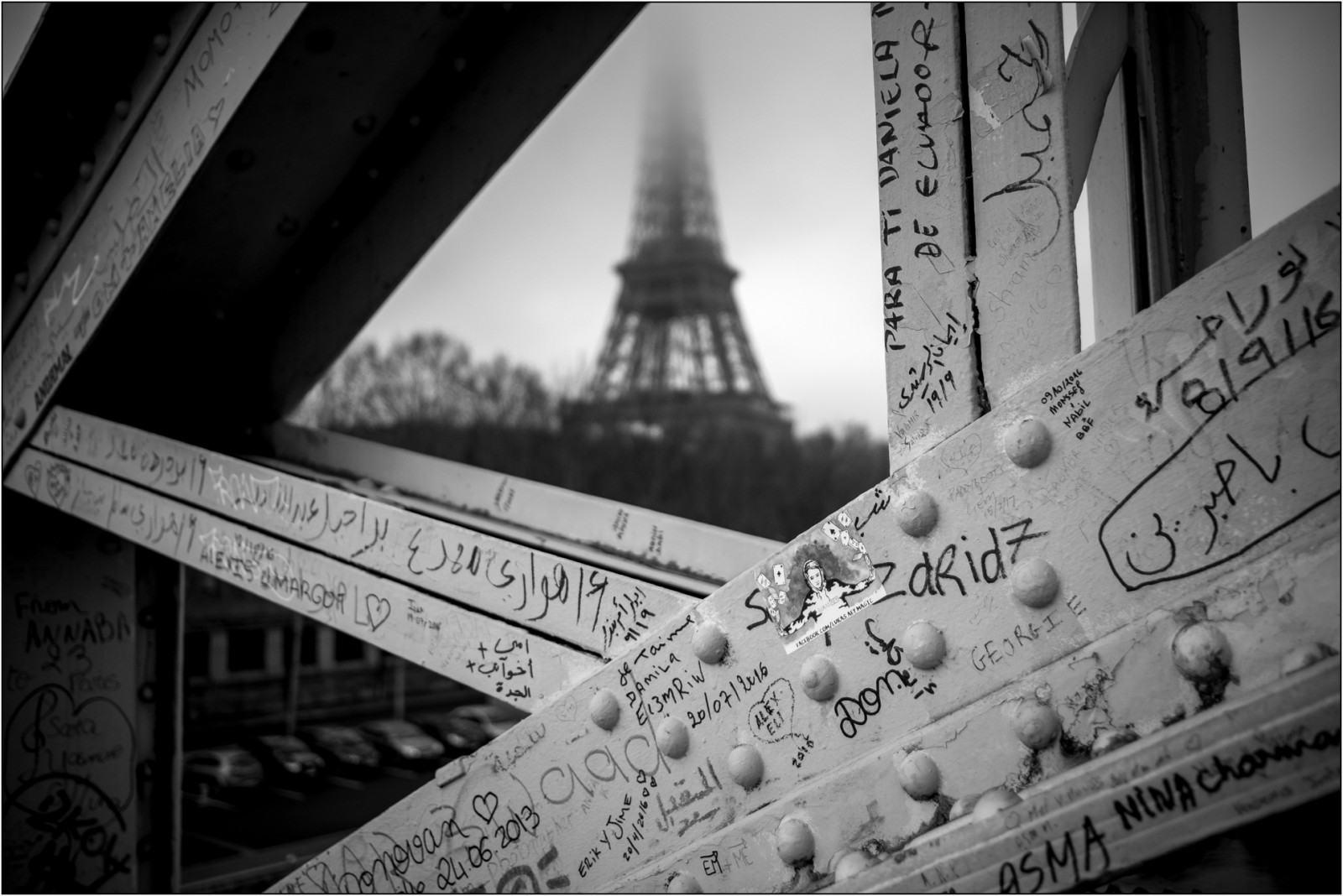 Wallpaper : passerelle, debilly, Paris, tour, eiffel, nb, bw, street