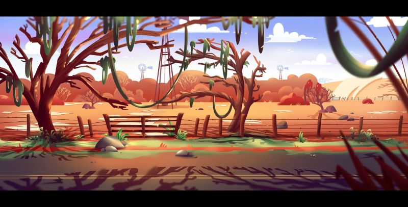 trees, illustration, sky, road, screenshot, jungle trees, illustration, sky, road, screenshot, jungle