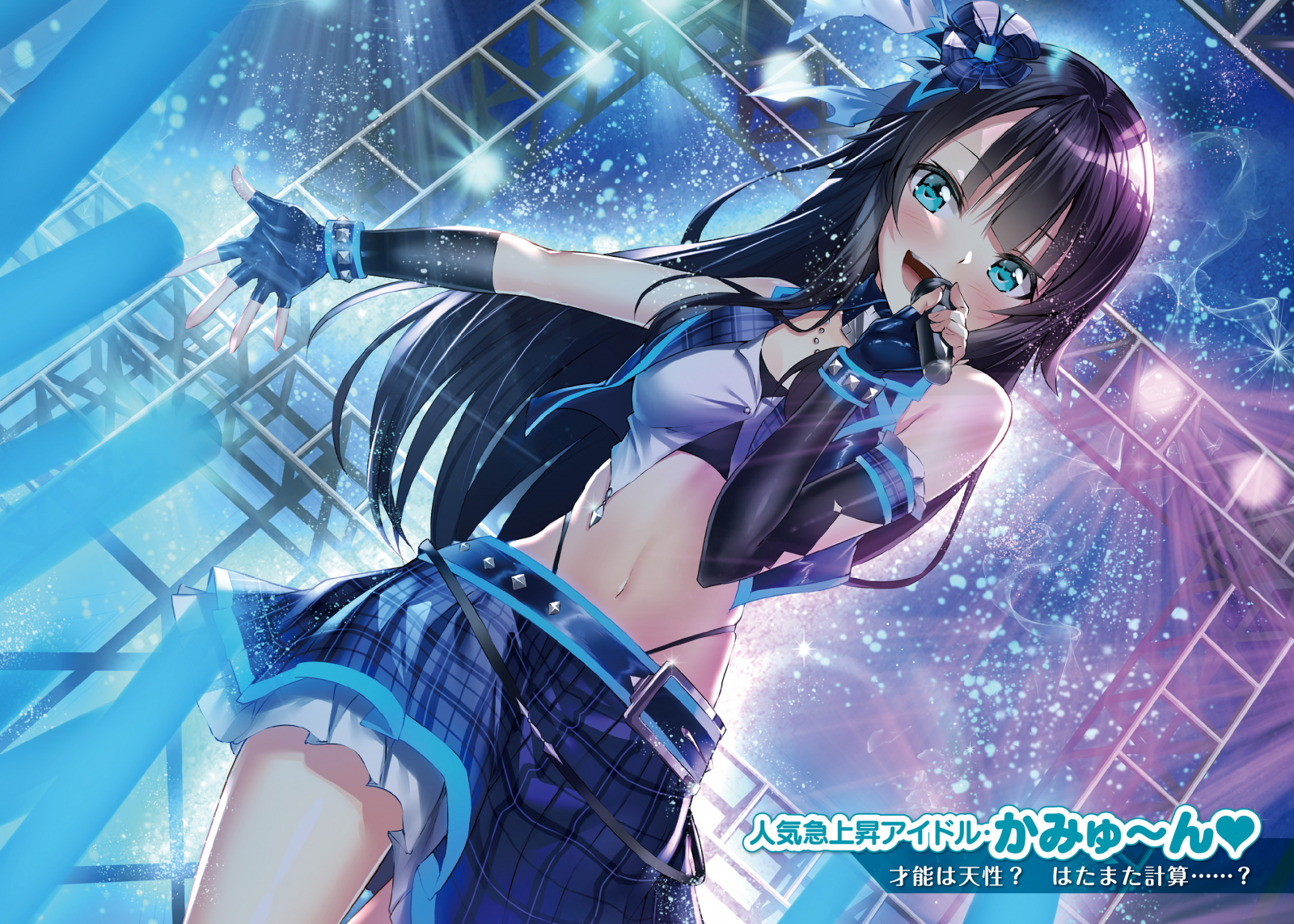 Sky blue eyes, černé vlasy