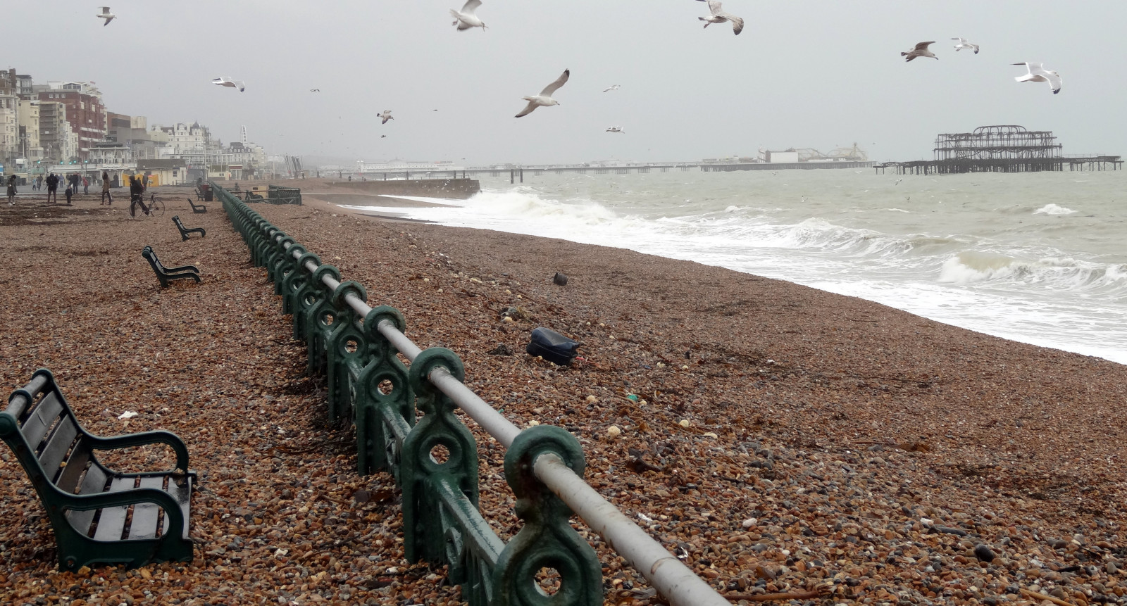 hav, strand, mole, Brighton, havnefronten, Sæde, småsten, god fornøjelse, brightonbeach
