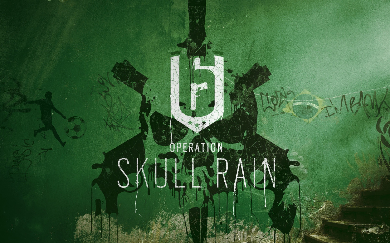 ilustrace, logo, zelená, plakát, UMĚNÍ, tma, Snímek obrazovky, počítač tapeta, font, kryt alba, Tom Clancys duha šest obležení, Provoz lebka déšť