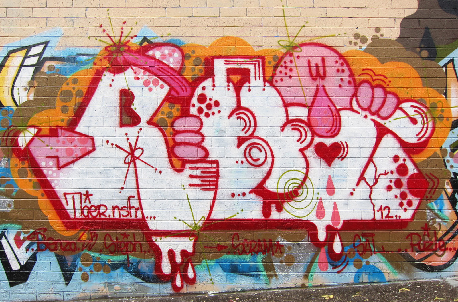 stěna, tygr, grafiti, pouliční umění, Sydney, nástěnná malba, 2012, UMĚNÍ, sal, vypadni, PUZLE, NSFR, nonstopfuturerock, benzo, Steph, Regit