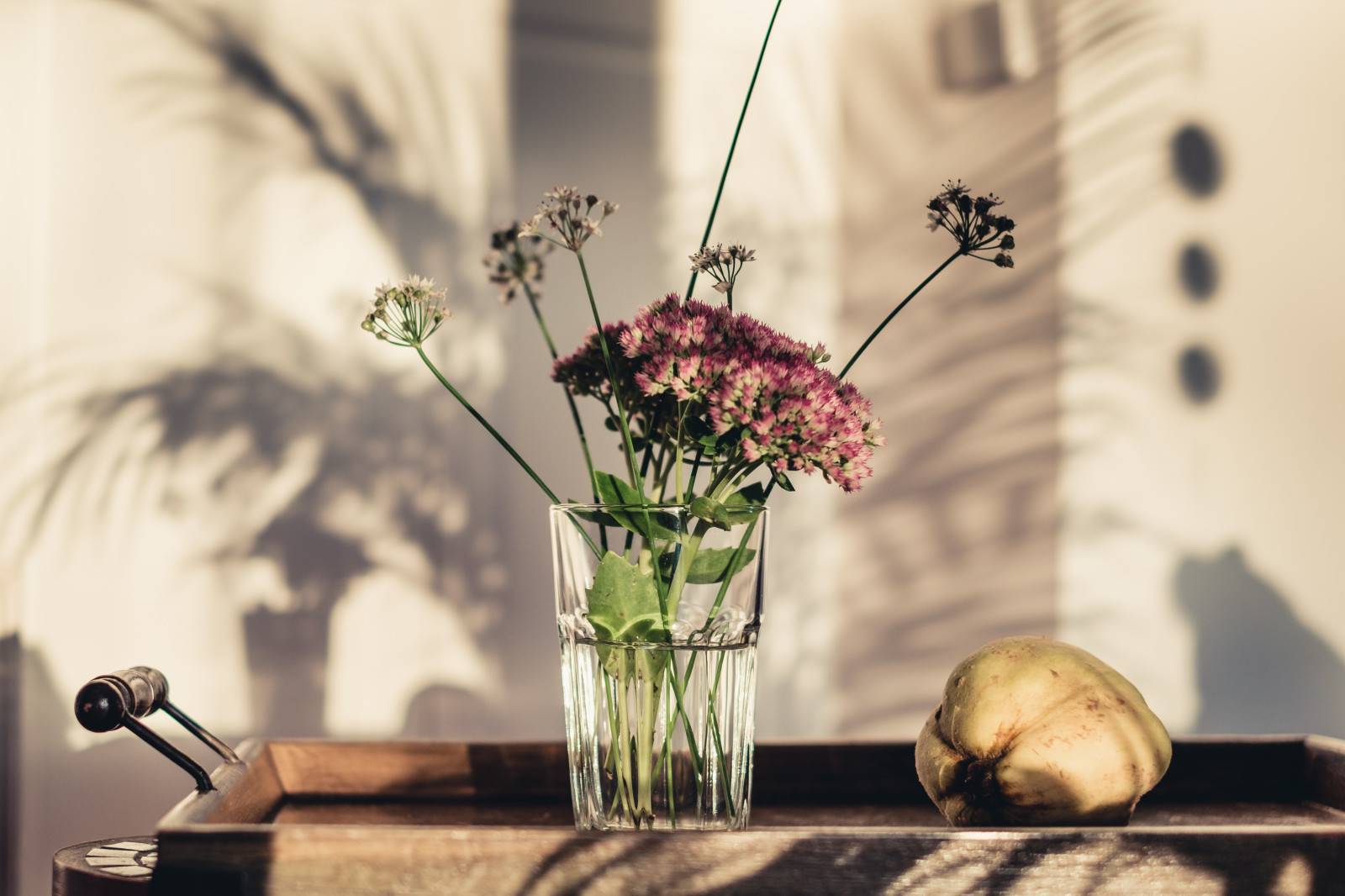 fleurs, verre, vase