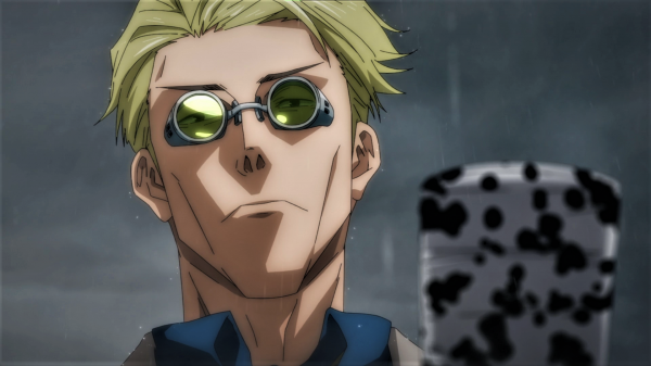 Jujutsu Kaisen,Kento Nanami,glasses,rain,blonde,anime