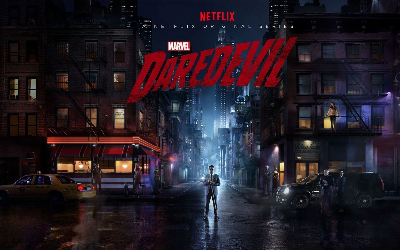 Straße, Stadtbild, Nacht-, Straße, Abend, Draufgänger, Netflix, Metropole, Mitternacht, Dunkelheit, Bildschirmfoto, Stadtgebiet