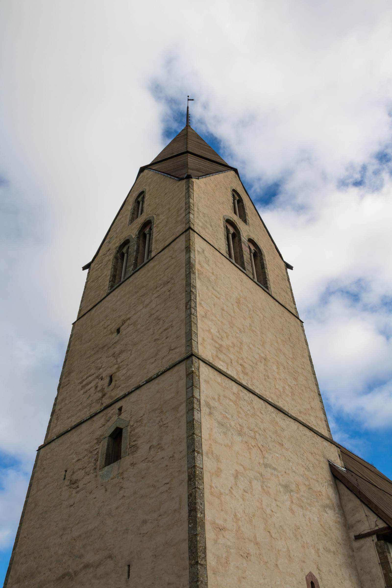 budova, nebe, modrý, věž, kostel, spirála, kyrka, Gotland, attackfoto, attackfoto8, Sundre, sundrekyrka, místo uctívání, kostelní věž, zvonice