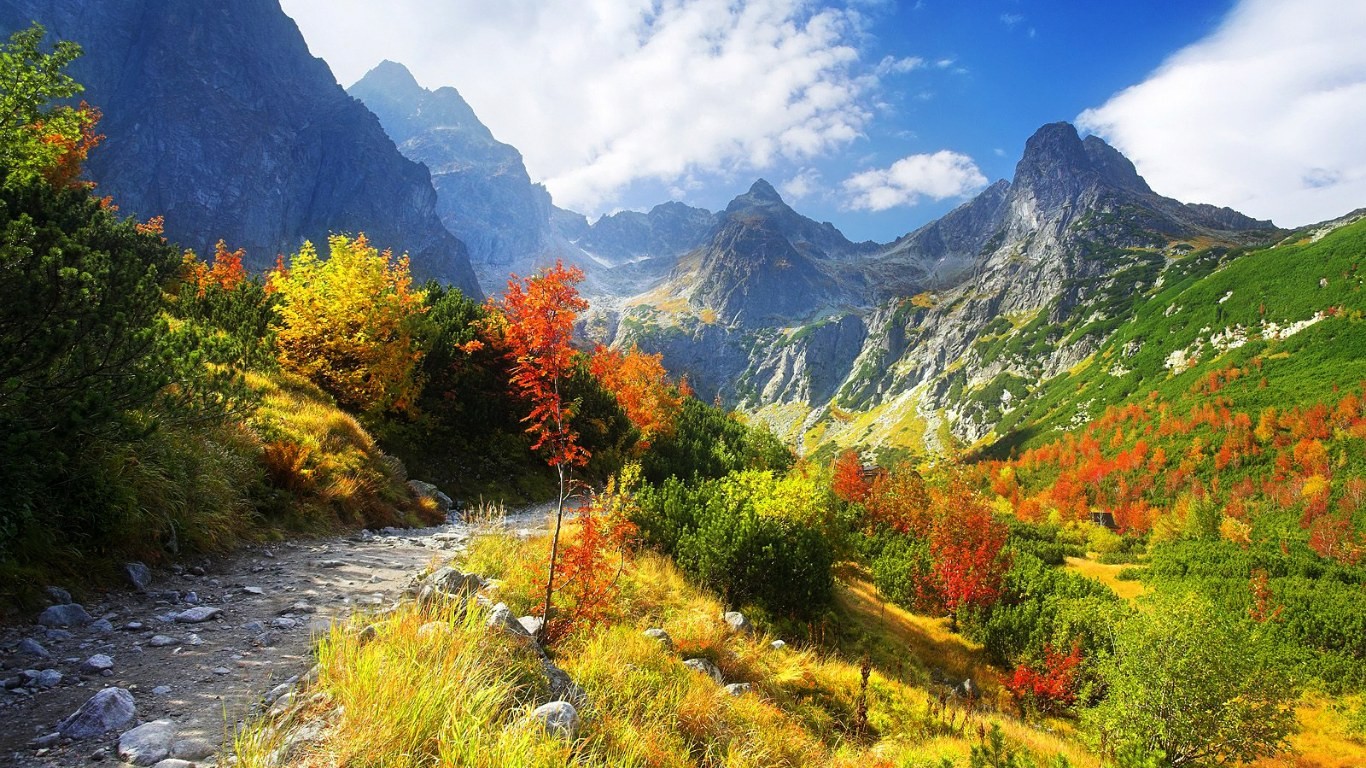 landschap, bergen, natuur, Nationaal Park, vallei, wildernis, Alpen, plateau, nok, herfst, blad, berg-, bloem, seizoen, spoor, weide, Wildflower, bergachtig landforms, landform, geografisch kenmerk, ecosysteem, bergketen