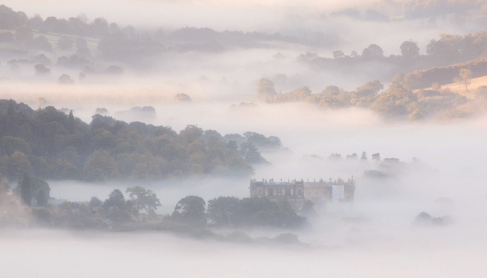 house, mist, fog, Canon, julian, district, atmosphere, peak, valley, edge, barker, chatsworth, baslow