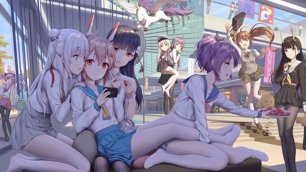 Ayanami Azur Lane,skirt,Enterprise Azur Lane,legs,Fu shun Azur Lane,thighs