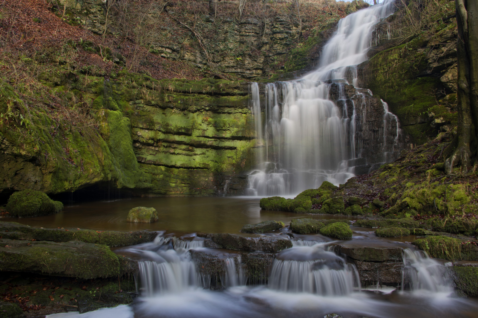 scaleber, platnost, usadit, Yorkshire, Dales, Anglie, sjednocený, Království, fotografie, z, Christopher, Pavel, fotografování, zacerin, dlouho, expozice, vodopády, v, H2O, modrý, voda, Spojené království, Irsko, pouze, vodopád, 