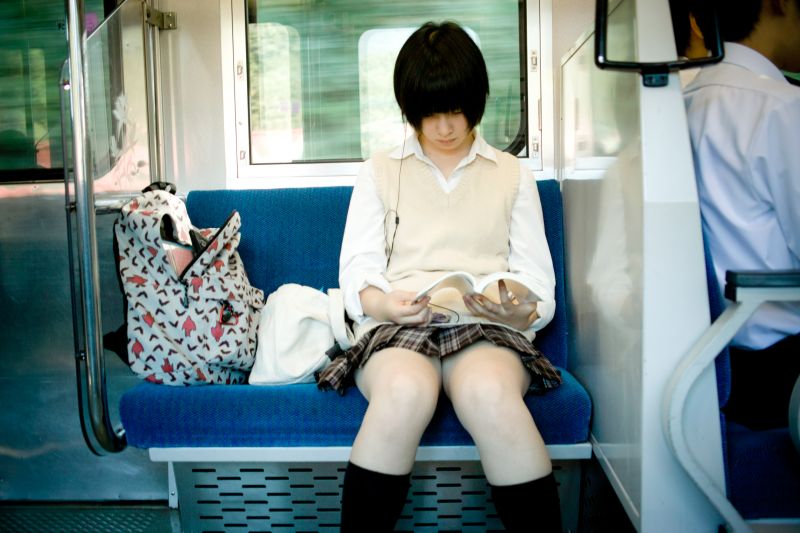 modrý, kůže, dívka, momentka, rameno, noha