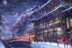 Download 960 Background Anime Salju Gratis