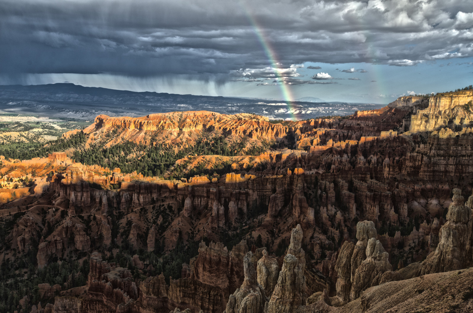 park, Červené, Spojené státy americké, jihozápadní, západ, déšť, Skála, Utah, nás, duha, den, poušť, kaňon, dvojnásobek, prozkoumat, národní, západní, smůla, bryce, kaňony, HDR, hoodoos, prozkoumal, mygearandme, mygearandmepremium, mygearandmebronze, mygearandmesilver, mygearandmegold, nrpad