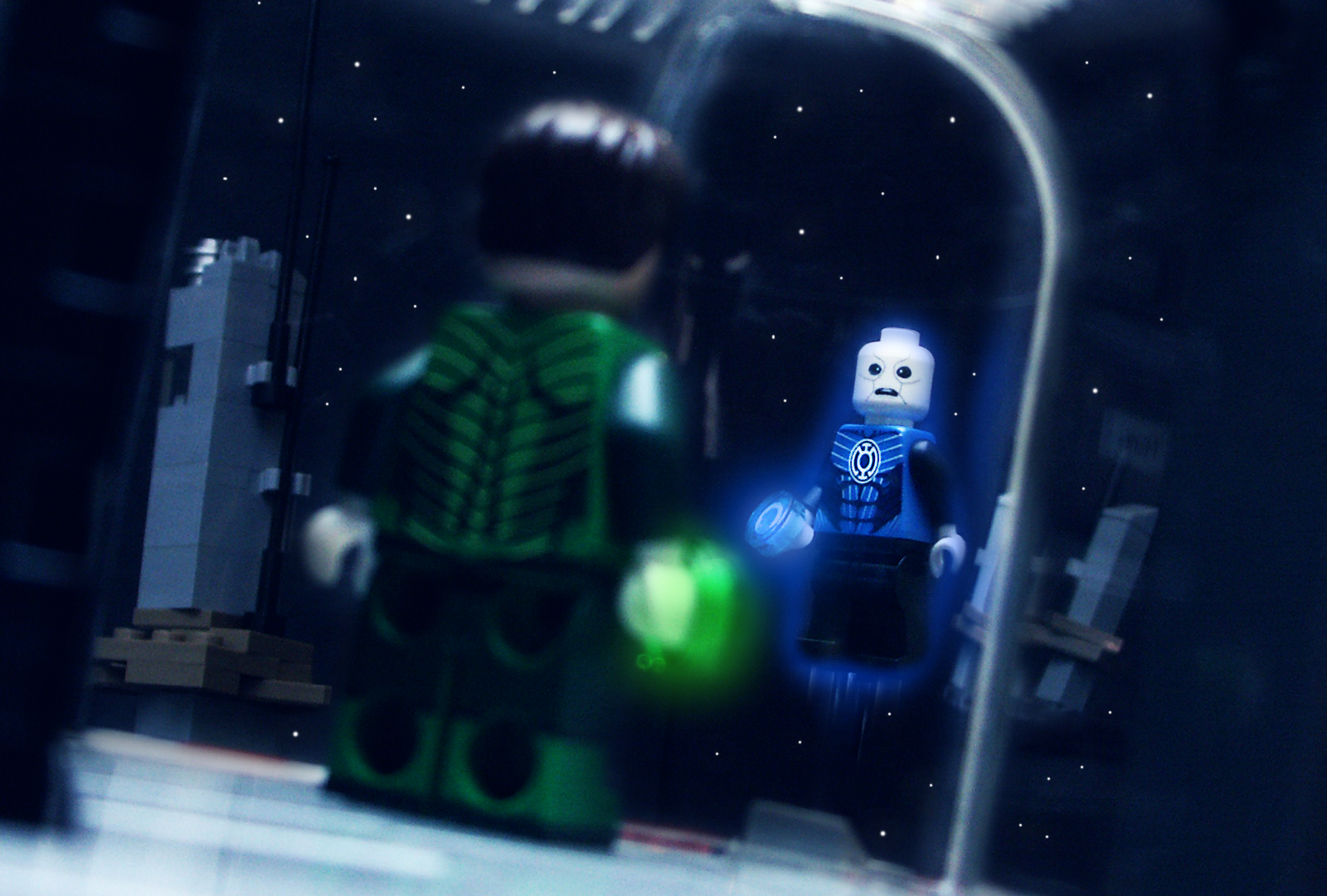 สีน้ำเงิน, แมโคร, สีเขียว, การ์ตูน, การถ่ายภาพ, กระแสตรง, เลโก้, พื้นที่, มุมมอง, คณะ, โคมไฟ, minifig, dccomics, บังคับ, กำหนดเอง, สร้าง, greenlantern, gl, Haljordan, thebeacons, bluelantern, theguardians, carolferris, saintwalker, andrewcookston, greenpeatoys, onlinesailin