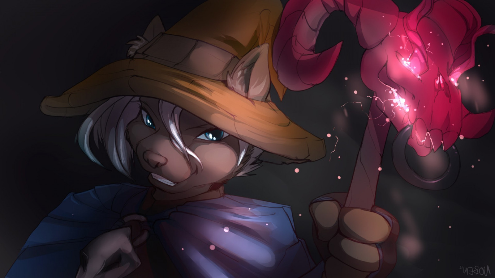 anime, kouzelník, kouzlo, srstnatý, Anthro, žezla, Snímek obrazovky, 1920x1080 px