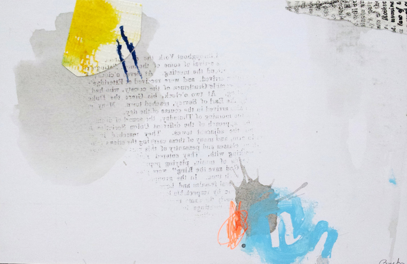 abstrakt, maleri, paperart, akryl, MixedMedia, tekst