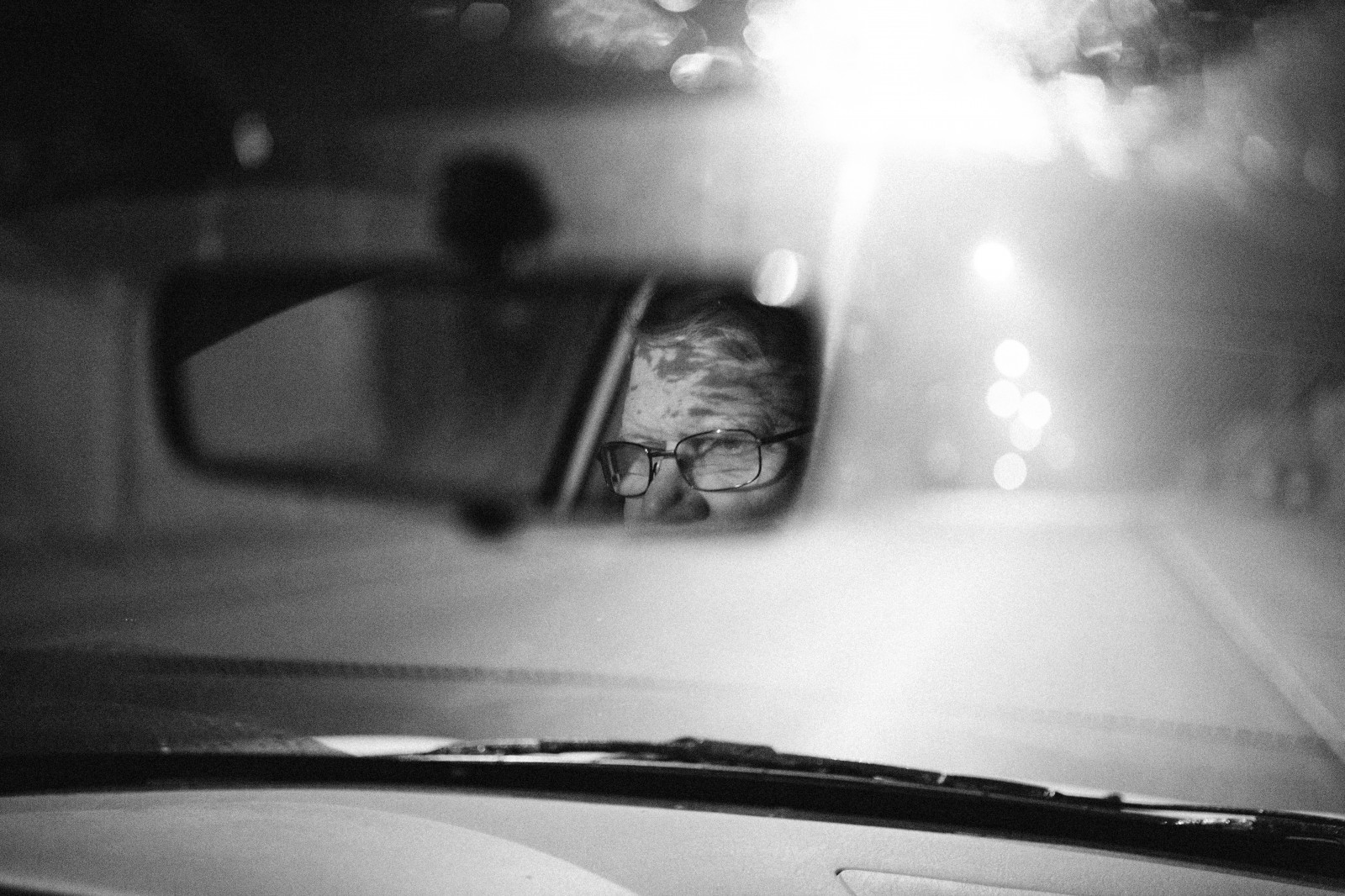 Wallpaper people, night, car, glasses, reflection, glass, roadtrip