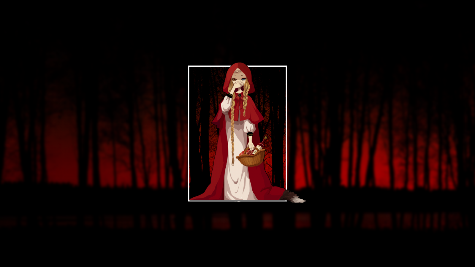Wallpaper red, Little Red Riding Hood, Red Riding Hood, stage