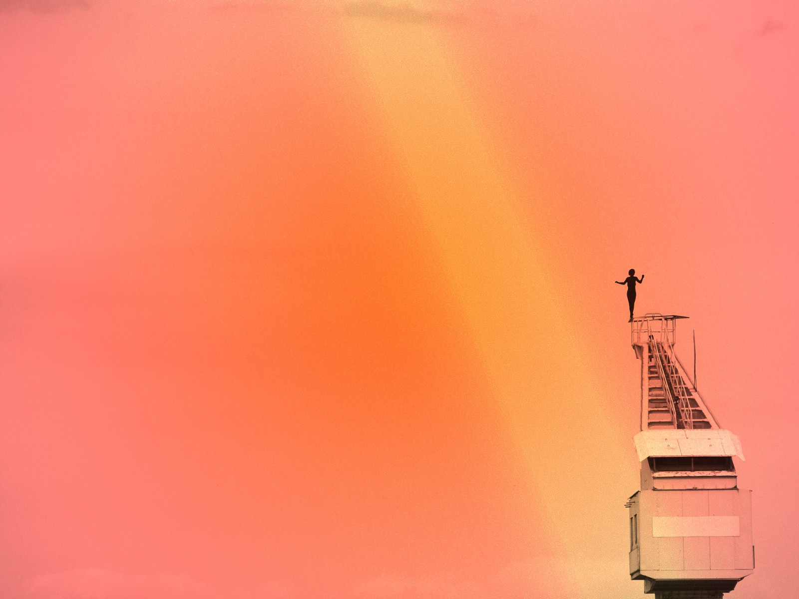 Červené, nebe, uklidnit, oranžový, stojící, růžový, žena, světlice, HSS, aktivita, Pozdrav, Zlatý řez, Bingen, twocolors, harborcrane, vyvažování, Jardinssurprisebingen2011, Pinkyellow, Begegnungbyhubertusvondergoltz