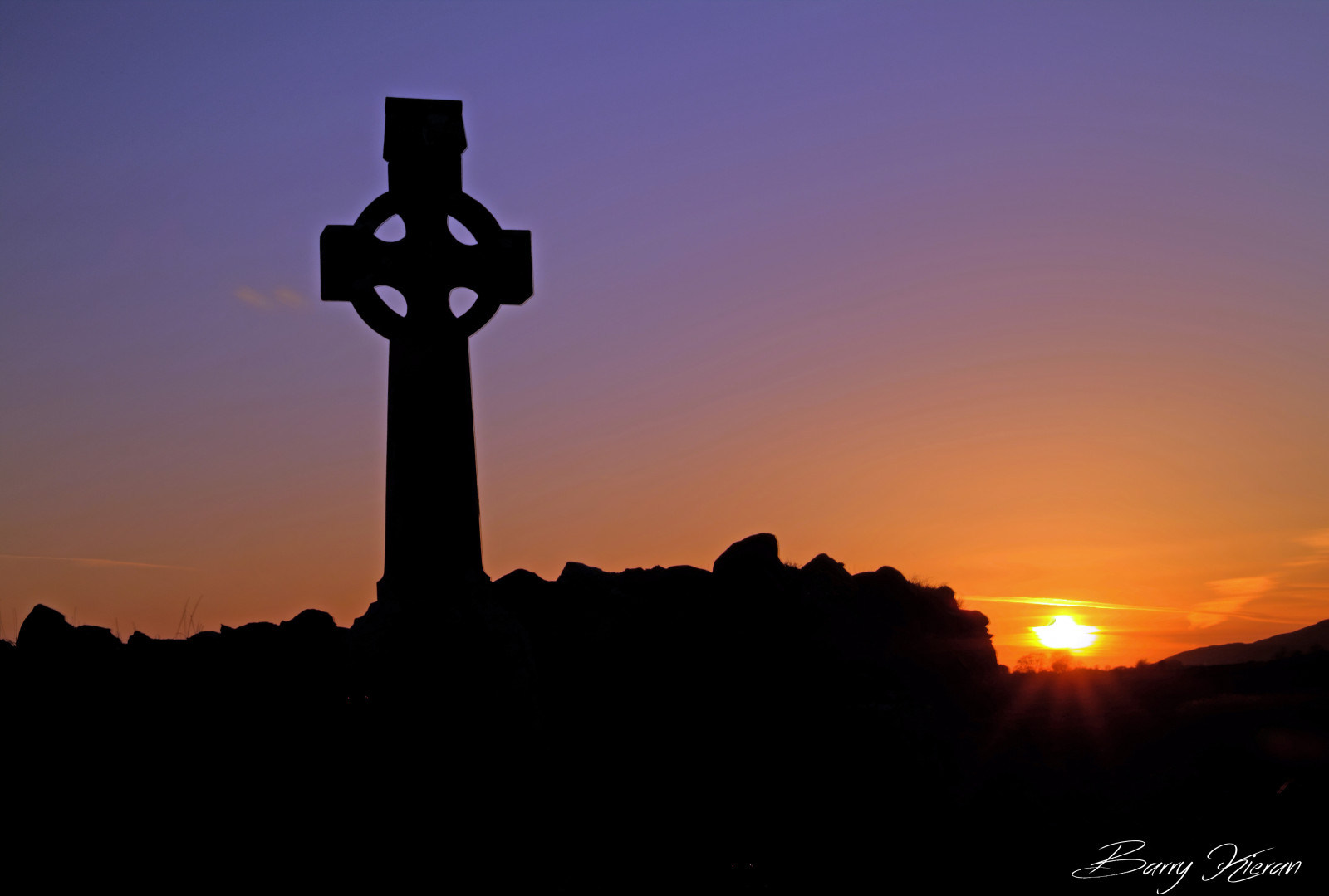Wallpaper Ireland, sunset, irish, Canon, cross, Celtic, louth
