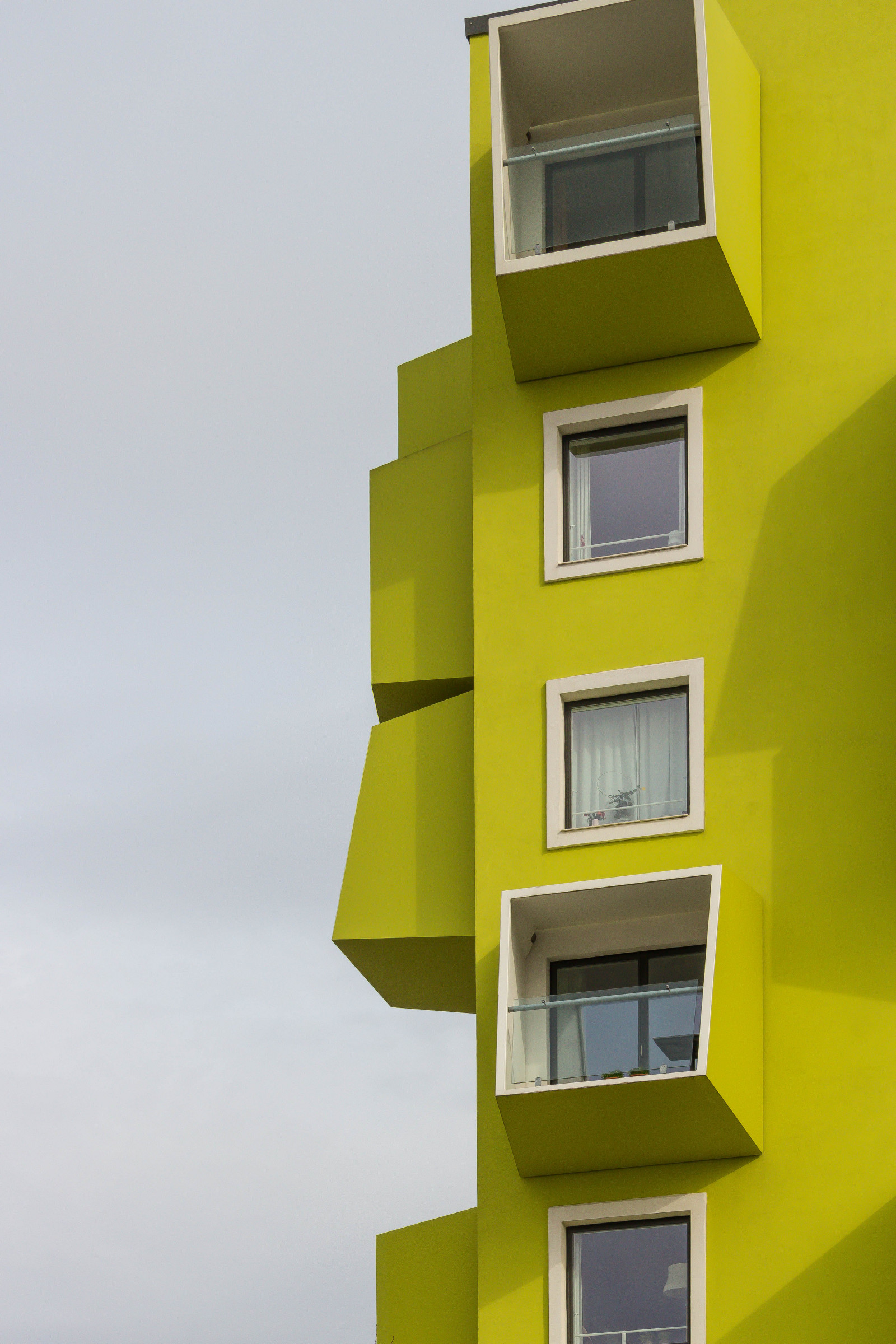 arkitektur, bygning, hus, gul, altan, Danmark, København, farve, arkitektur, byggnad, danmark, k penhamn, design, restad, kopenhavn, balkonger, plejboliger restadsyd, facade, højhus