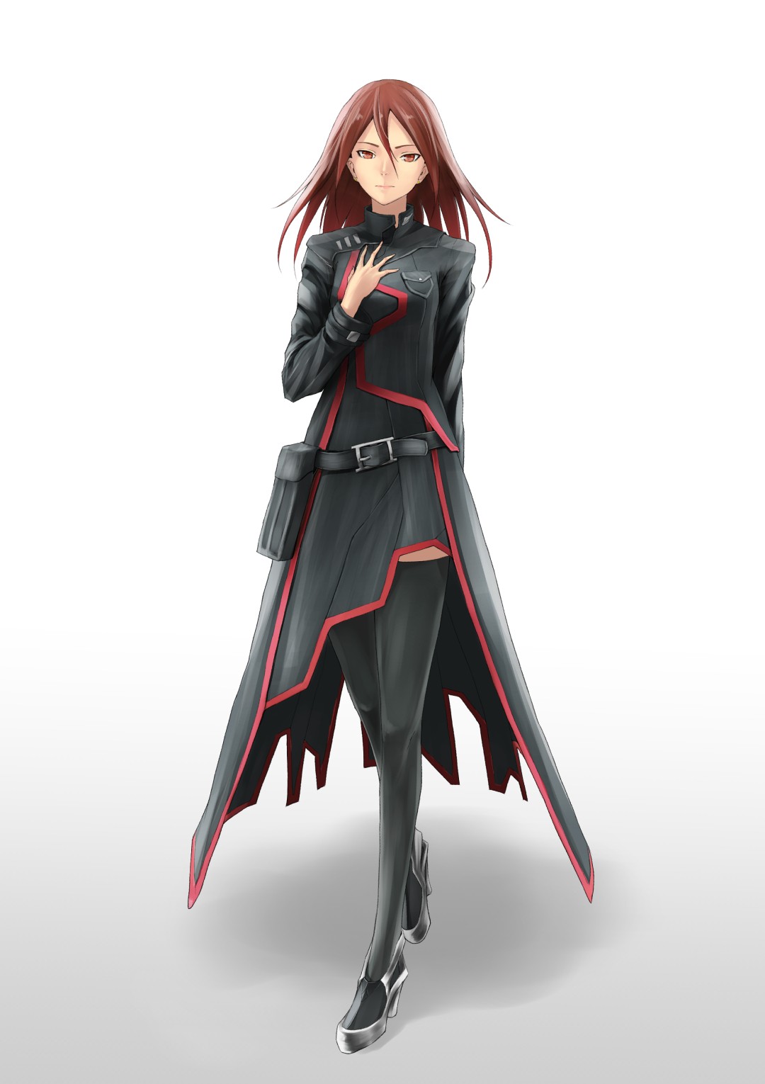 ilustrace, dlouhé vlasy, anime, anime dívky, kreslená pohádka, červené oči, Hračka, figurka, kostýmy, akční figurka