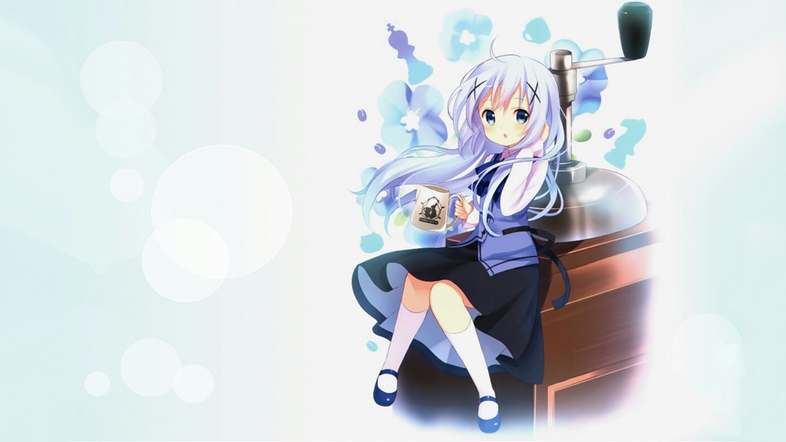 illustrazione, anime, anime girls, cartone animato, Gochuumon wa Usagi Desu ka, Kafuu Chino, immagine dello schermo, figurina, mangaka