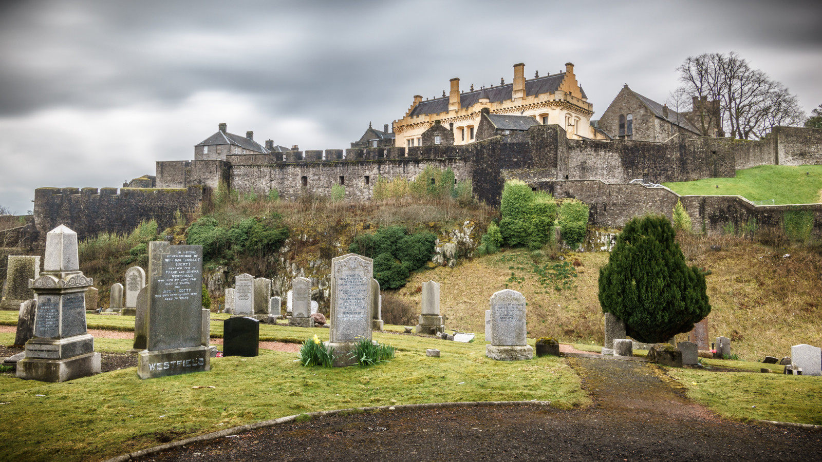 città, UK, longexposure, viaggio, cielo, urbano, castello, cimitero, nuvole, fotografia, Scozia, foto, Europa, Regno Unito, Stirling, Sony, largo, gb, fotogramma intero, in vendita, ultrawide, ultrawideangle, konicaminolta1735, sonya7