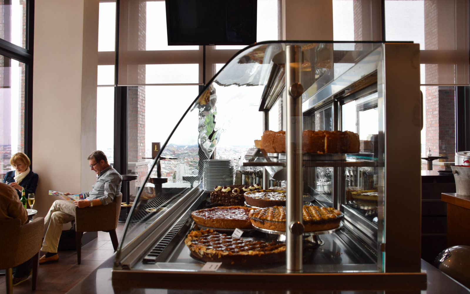 město, architektura, Německo, bar, restaurace, Vzhled interiéru, Berlín, Pohled, de, euorpe, Německo, deutschland, shora, Postupimské, berlinview, panormapunkt, design, jídlo, turistická atrakce